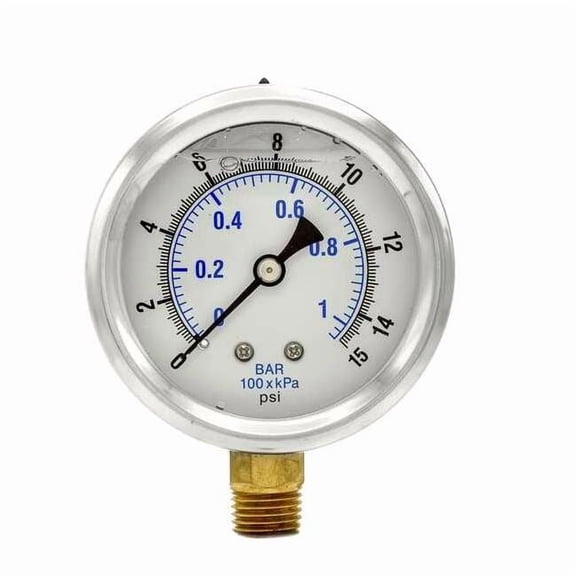 Pic Gauges Pressure Gauge,1/4 in. NPT,2-1/2 in. PRO-201L-254B