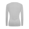 thumbnail image 3 of TYGHBN Fashion Women Solid Color Square Collar Long Sleeve Casual Blouse T-shirt Tops Shirts Long Sleeved Juniors Graphic Tops Medium Shirt Womens Too Long Sleeve Rayon Tops for Women Shirt for Women, 3 of 5