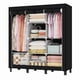 thumbnail image 1 of Armario de tela y lona para dormitorio, organizador de ropa con barra para colgar, unidad de almacenamiento, 1 of 5