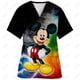 thumbnail image 4 of Ropa de enfermería para mujer, camiseta de enfermería con estampado de Disney Minnie y Mickey, tops informales de manga corta con cuello en V y bolsillo, uniforme para mujer, 4 of 5