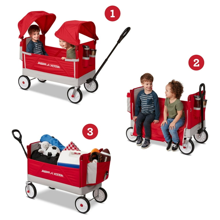 Radio Flyer, Family Wagon, Foldable Seats, Dual Adjustable Radio Flyer, Family Wagon, Foldable Seats, Dual Adjustable