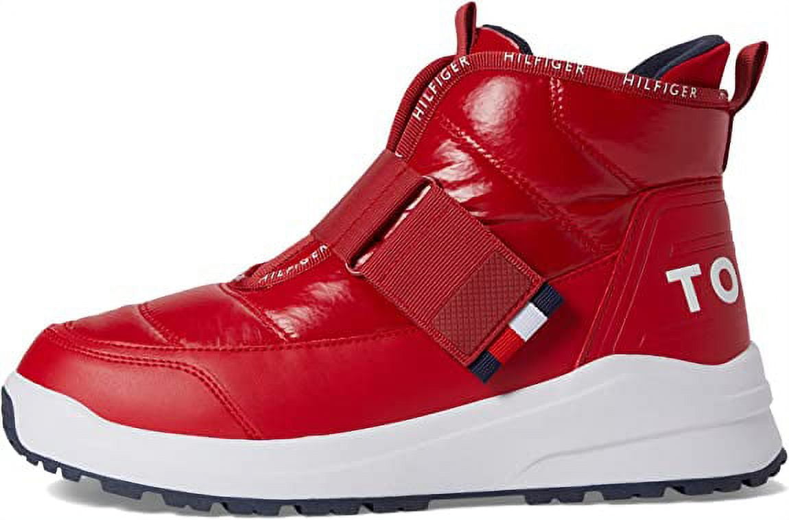 Tommy Hilfiger Olly Red Hook and Loop Rounded Toe Cozy Fashion Sneakers  (Red, 6)