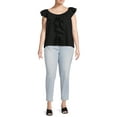thumbnail image 3 of Terra & Sky Women's Plus Size Ruffle Top, 3 of 6