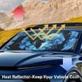 thumbnail image 4 of KUIFORTI Large Car Windshield Sun Shade Foldable Car Front Window Covers Universal Car Accessories Sun Heat UV Rays Visor Protector for Cars SUV Truck Sedan Van Hatchback, Dog Black, 4 of 6