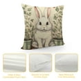 thumbnail image 4 of JEUXUS  Happy Easter Buffalo Plaid Rabbit Gray Throw Pillow Cover,  Eucalyptus Leaves Hello Spring Cushion Case Decoration for Sofa Couch, 4 of 5