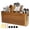 Dark Brown, variant on Tzdxfgl Extra Large Wood Utensil Holder, 4-Compartment Silverware Organizer for Kitchen Countertop, 14.5 x 6.7 x 5.5" Farmhouse Cutlery Caddy with Removable Dividers, Black