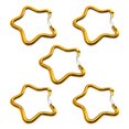 thumbnail image 2 of ZenCart 5Pcs Five-pointed Star Shaped Carabiner Heavy Duty Aluminum Alloy Portable Lightweight Outdoor Camping Climbing Snap Hook Clip Hanging Buckle, 2 of 8