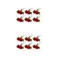 thumbnail image 4 of Yuarrent 12 Uds. De flores artificiales, flores falsas, hortensia de seda, ramo de novia, suministros para el hogar, fiesta, oficina, Rojo 2piezas, 4 of 6