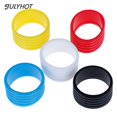 thumbnail image 2 of 4Pcs Tennis Racket Sealing Rubber Ring Grip Hand Sweat-absorbing Band Fixed Silicone Ring Stretchable Handle Rubber Ring White, 2 of 6