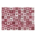 thumbnail image 1 of Love Cutting Board, Hearts for Valentine Checked Pattern Square Geometric Vintage, Decorative Tempered Glass Cutting and Serving Board, Large Size, Dried Rose White, by Ambesonne, 1 of 1