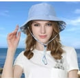 thumbnail image 5 of CoCopeaunt Unisex UV Protection Sun Hat Reversible Bucket Hat Parent Child Hat Fashion Checkboard Wide Brim Caps Adjustable Outdoor, 5 of 7