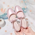 thumbnail image 6 of Girls Dress Mary Jane Dress Shoes Low Heels Flower Party Wedding Princess (Toddlers Small Children Big Children) Summer Beach Shoes Pink 10 Years-10.5 Years, 6 of 7