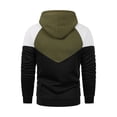 thumbnail image 3 of Atogsazn Men's Colorblock Hoodies Casual Fleece Pullover Long Sleeve Hooded Sweatshirts Fall Winter Clothing C-Army Green S, 3 of 6