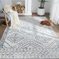 thumbnail image 1 of Rugking Grey Rug 5X7 Moroccan Area Rug In Home Modern Geometric Mat Contemporary Soft Thin Rug Indoor Door Mat Non Slip Carpet Kitchen Bedroom Dining Room, 1 of 6