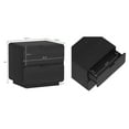 thumbnail image 3 of Chrystie Contemporary Modern 26" Nightstand in Black (2-Drawer), 3 of 10