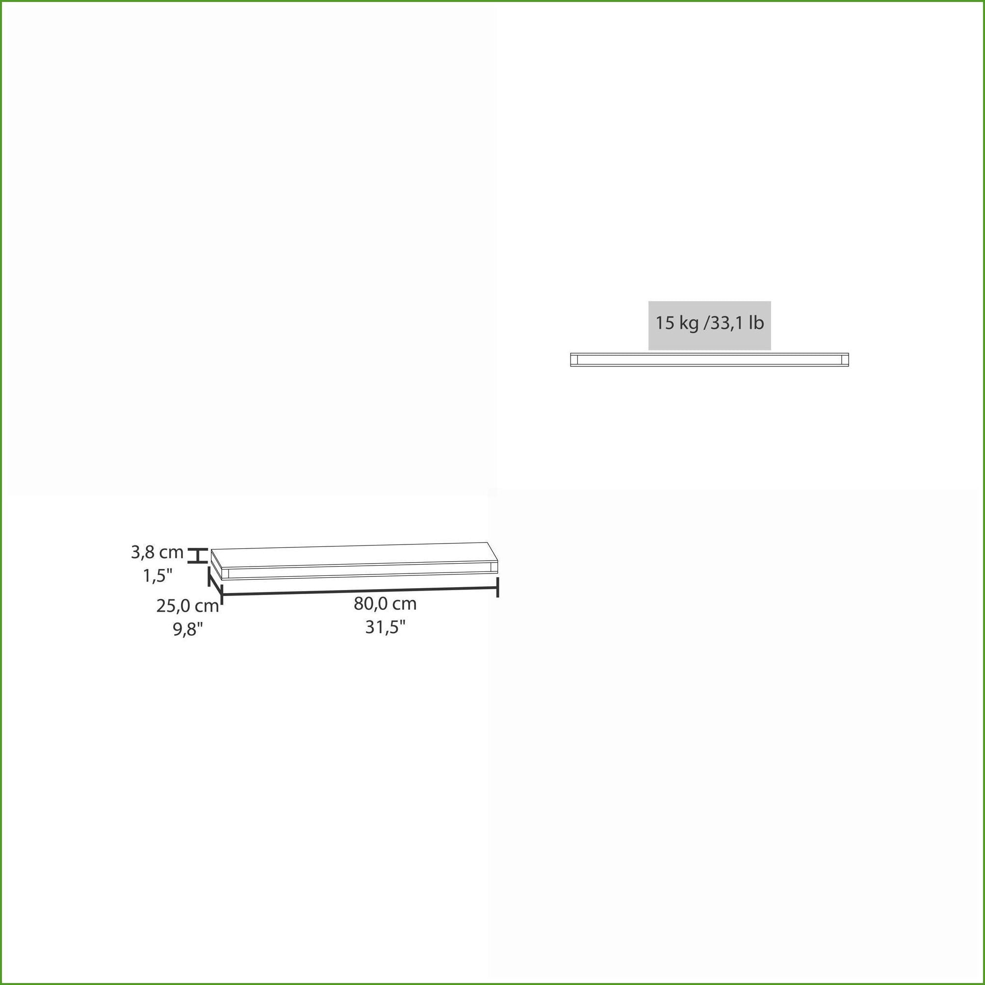Floating Shelves Set of 2, Modern Space-Saving Wall Mounted | Matte Gray | Engineered Wood