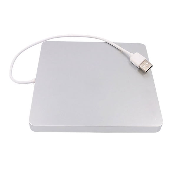 EeaseCA External Slot In Load CD DVD RW Optical Drive Burner Superdrive for Laptop PC (Silver)