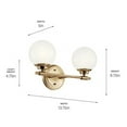 thumbnail image 6 of 55171CPZ Kichler Lighting Benno - 10W 2 LED Bath Vanity In Industrial Style-8.75 Inches Tall and 14.75 Inches Wide-Champagne Bronze Finish, 6 of 6