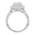 thumbnail image 2 of Unique Moments Lab Grown 3 ct Princess Cut Diamond Halo Infinity Engagement Ring 14K White Gold, 2 of 6