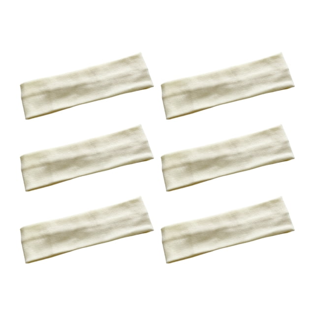 Qarigey 6 piezas de diademas elásticas, diadema deportiva de Color sólido para mujeres y niñas, diadema para lavarse la cara, banda para el Accesorio para el cabello Beige