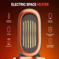 thumbnail image 2 of Portable Electric Space Heater Ceramic Space Heater for Indoor Use  Overheat Protection  Tip-Over Protection  Low Noise Heating  Safe Electric PTC Ceramic Heater Fan for Office Home Room, 2 of 5