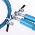 thumbnail image 4 of Cuerda de r ajustable con mango de aleación (longitud 9.8 pies) - Gran equipo de fitness apto para hombres y mujeres gimnasio ejercicio en casa Azul Soledad Cuerda saltar, 4 of 9