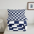thumbnail image 5 of Erosebridal Navy Checkered Bedding Set White Dark Blue Buffalo Plaid Grid Comforter Set Twin,Checkerboard Quilt Set Mengeometrical Gingham Duvet Set Modern Room Decor, 5 of 8