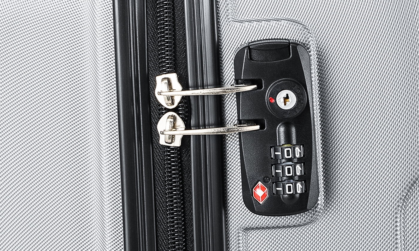 3-in-1 Luggage Set with Lock, Multifunctional Large Capacity Traveling Storage Suitcase, (20" / 24" / 28") Silver Gray