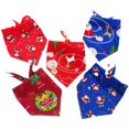 thumbnail image 3 of Toalla navideña de algodón para mascotas, bufanda triangular para perros y gatos con estampado, 3 of 4
