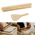 thumbnail image 3 of 2Pcs Bamboo Japanese Sushi Rolling Mat Rice Paddle Maker Tool Kitchen DIY Kit, 3 of 9