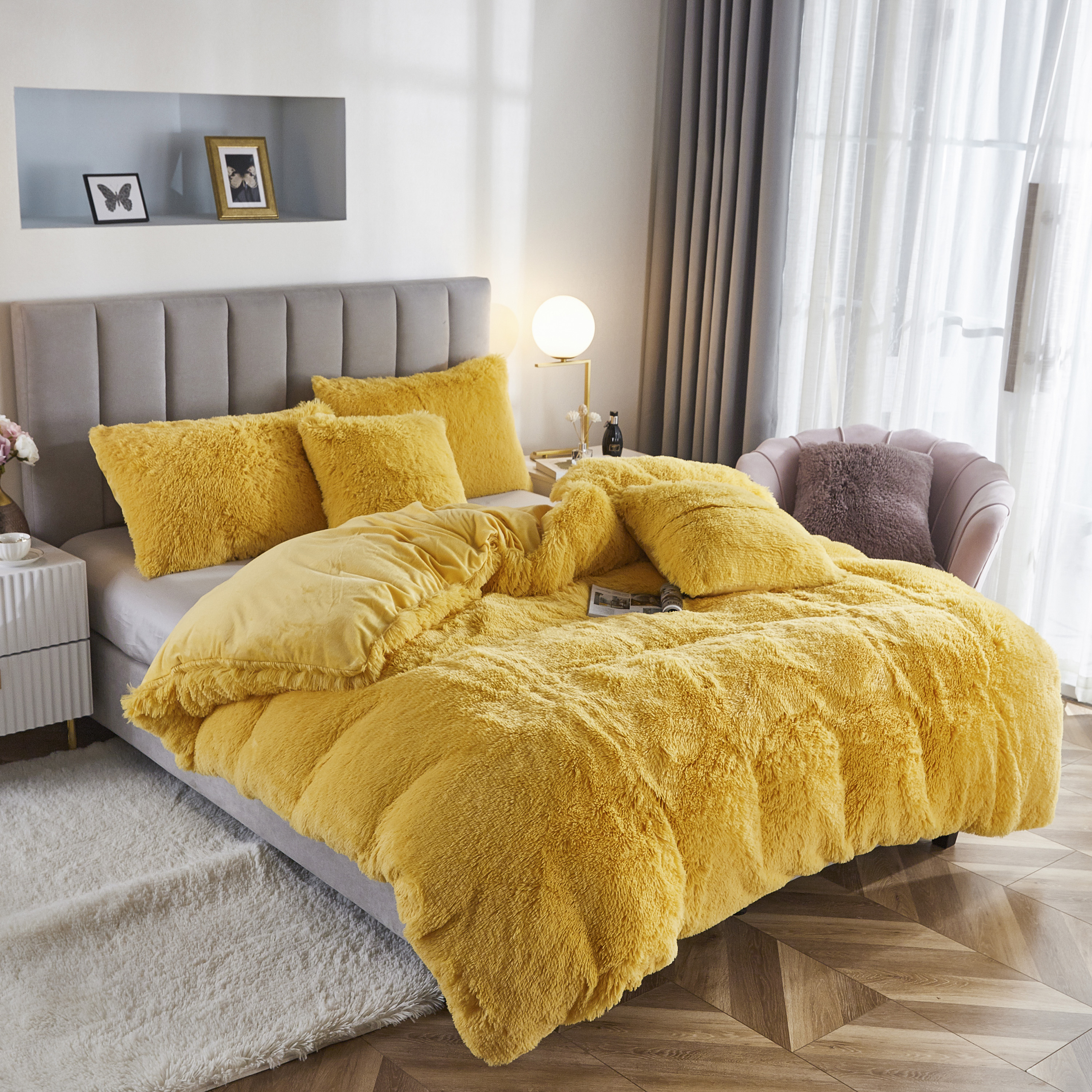 fluffy warm comforter