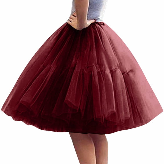 HGIEYS Women's 50s Petticoat Skirt Vintage Tutu Crinoline Underskirt