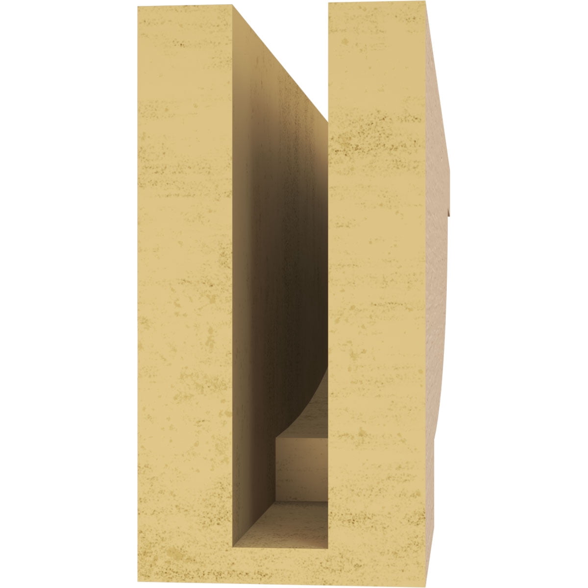 3"W x 18"D x 6"H Thin Alpine Rough Cedar Woodgrain TimberThane Corbel, Primed Tan