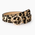 thumbnail image 3 of SWSMCLT Women's Faux Leather Belt For Dress Metal Fashion PU Belt Leopard Wide Metal Buckle One Size, 3 of 4