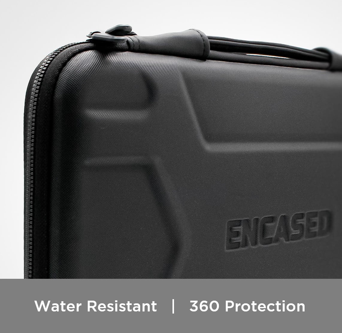 Encased Hard Shell Case for Macbook 13” and 14” Laptop Case, Protective Cover with Shoulder Strap / Luggage Handle Sleeve and Accessories Compartment