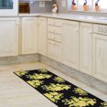 thumbnail image 3 of Ottomanson Machine Washable Non-Slip Rubberback Lemons 2x5 Kitchen Runner Rug, 20" x 59", Black, 3 of 8