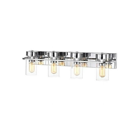 

30 in. Raelyn Contemporary 4 Light Bath Vanity Fixture Chrome