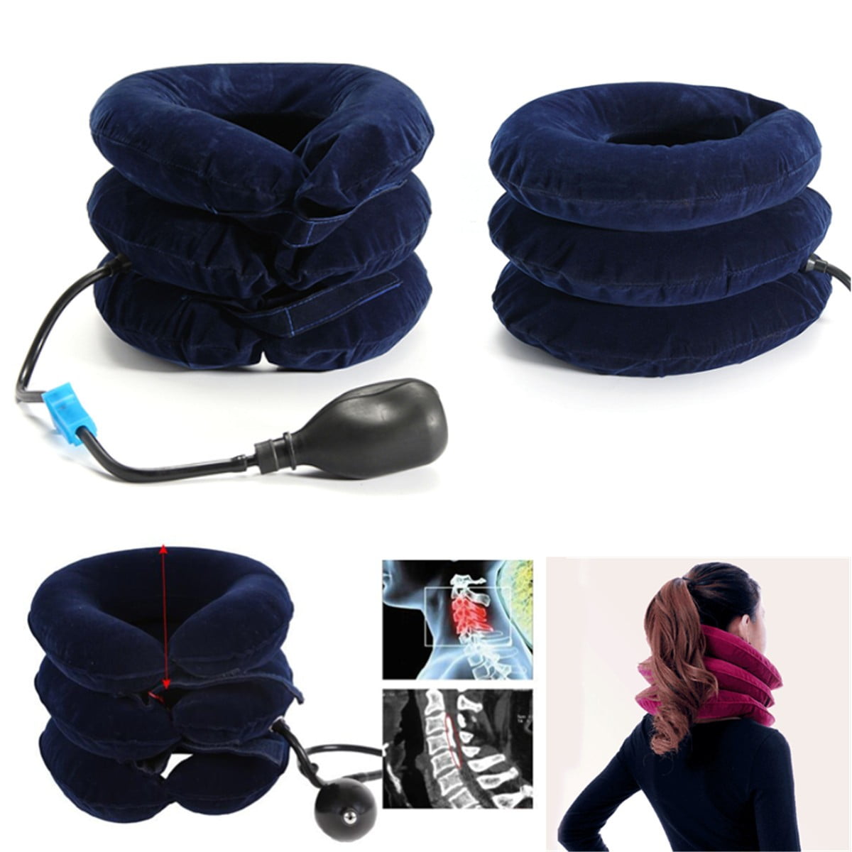 Generic Cervical Neck Traction Device, Inflatable Neck Support Brace