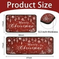 thumbnail image 3 of Merry Christmas Kitchen Rugs Set 2 Pieces Non Skid Kitchen Floor Rug and Mat Christmas Kitchen Rug Area Mat Carpets for Holiday Outdoor Decor 17"x47"+17"x30", 3 of 6