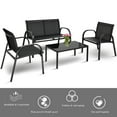thumbnail image 5 of Costway 4 PCS Patio Furniture Set Sofa Coffee Table Steel Frame Garden Outdoor Deck, 5 of 6