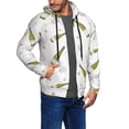 thumbnail image 3 of Zip Up Hoodies for Men - Cartoon Champagne Print Long Sleeve Comfrt Men'S Fashion Hoodies & Sweatshirts, Jackets for Men Hoodies Pullover Clothing Clothes with Pouch, 3 of 5