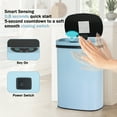 thumbnail image 5 of YRLLENSDAN 13 Gallon Trash Can Motion Sensor Trash Can Automatic Trash Cans Touchless Stainless Steel Kitchen Trash Can with Lid Kitchen Garbage Can for Bathroom Bedroom Home Office, Blue, 5 of 7