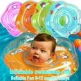 thumbnail image 2 of Blue Baby Swimming Ring Inflatable Baby Infant Toddler Bath Shower Neck Ring Collar Toys Float Safety Ring Pool Aids, 2 of 5