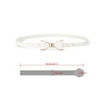 thumbnail image 3 of Extra-Skinny Waist Belt Metal Bow-knot No Buckle Thin Belt for Women White, 3 of 4