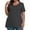 Gray T-Shirts for Women, variant on Olyvenn Stylish Plus Size Tops for Women Dressy Short Sleeve V Neck Shirts for Women Summer Tops for Women Solid Long Shirts Navy 10