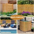 thumbnail image 6 of 2-Panels Air Conditioner Fence for Outdoor Units, 36" W x 44" Privacy Screen Fence Pool Equipment Enclosure, Wood Trash Can Fence Garbage Can Hider Privacy Fence Panel for Outside, 6 of 8