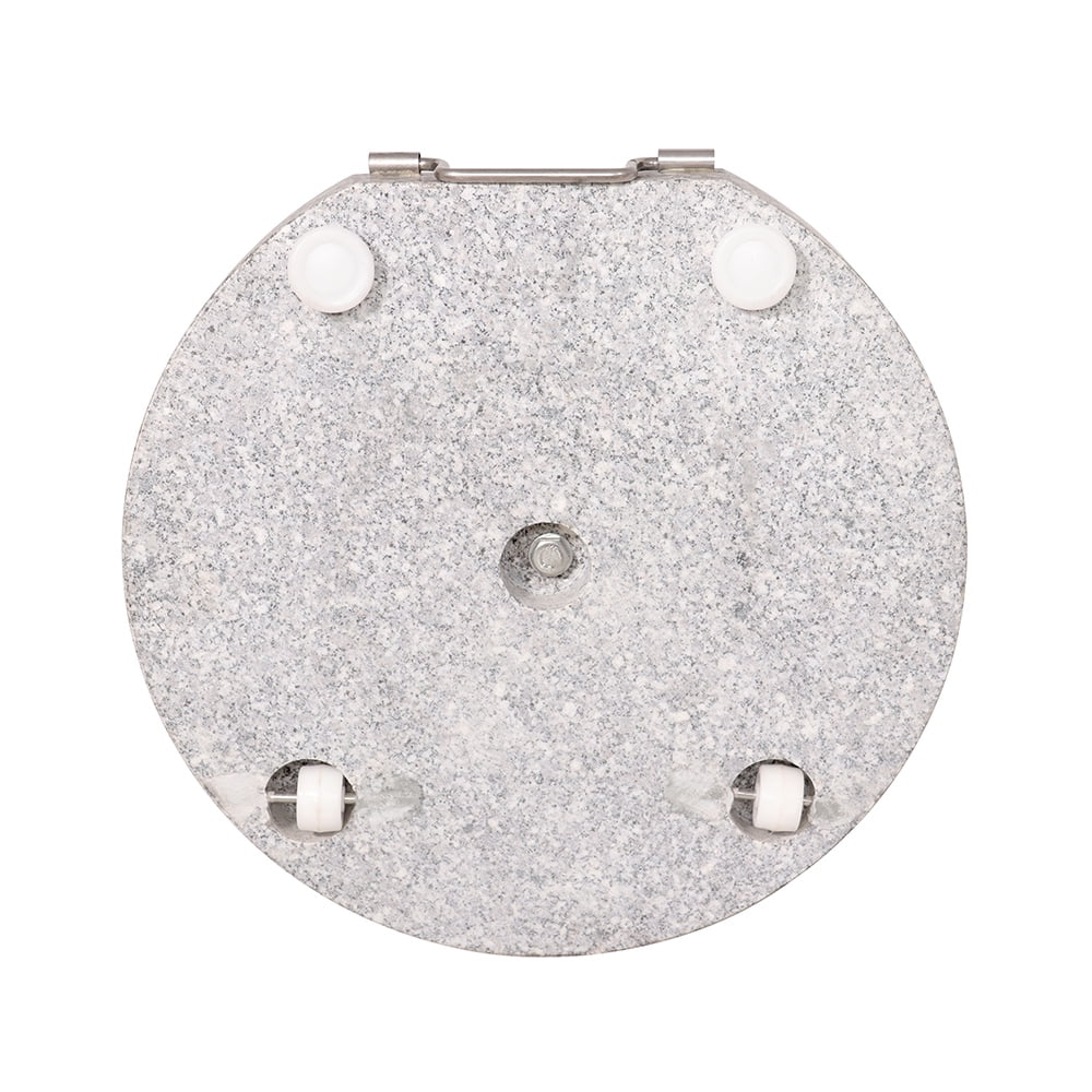 Abble 66lbs Heavy Duty Round Granite Heavy Duty Umbrella Base Stand with Wheels and Handle in Gray