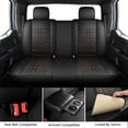 thumbnail image 3 of LINGVIDO Red Truck Seat Covers Fits F150 2015-2023 Faux Leather Cushion Compatible with Ford F150 Crew Cab, Front Seat, 3 of 6
