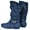 Blue, variant on Jouncing Suede Sole Boot Step Women Latin Dance Boots Salsa Shoe Long Warm Up Line Shoes West Coast Swing Dance Boots