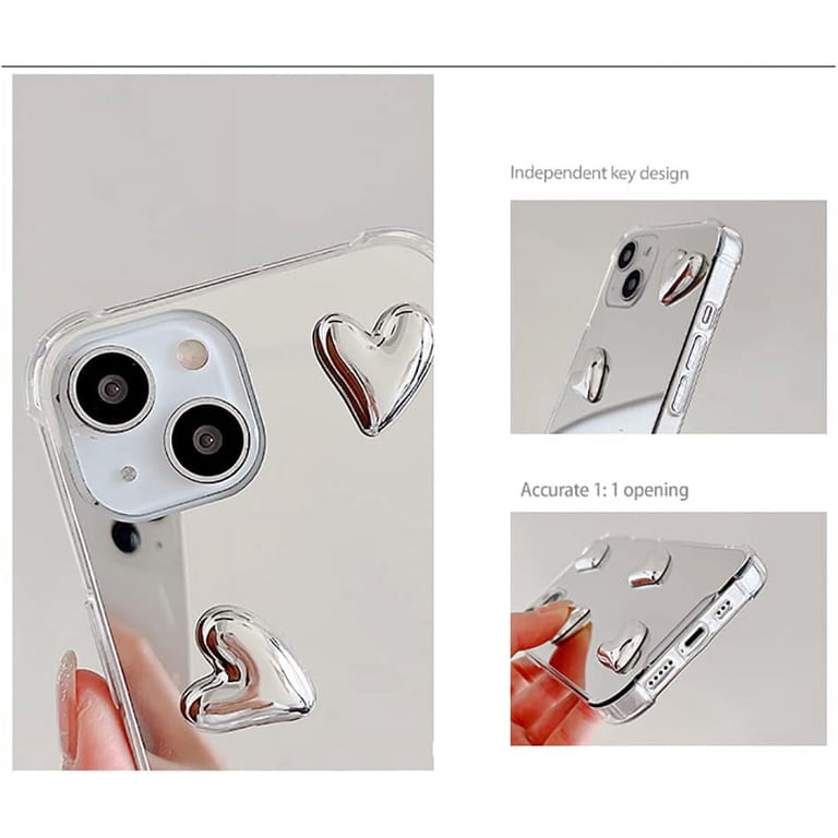 Compatible with iPhone 12 Pro Max case,Mirror Senior Silver Cute